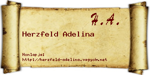 Herzfeld Adelina névjegykártya